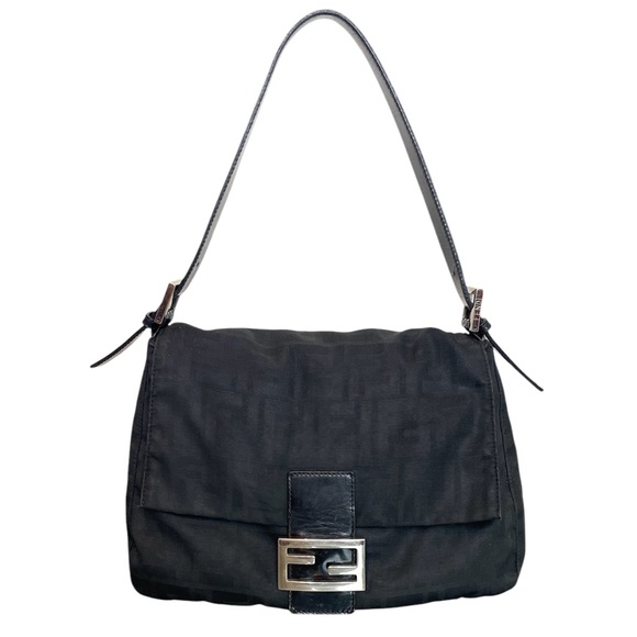 FENDI Zucca Mamma FF Logo Large Baguette Y2K Shoulder Bag - Picture 1 of 13